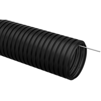 IEK Труба гофрированная ПНД d=16мм с зондом черная (10м) - CTG20-16-K02-010-1